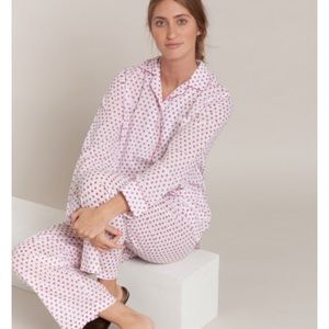 NWT ROLLER RABBIT PINK HEARTS LOUNGEWEAR SET LONG SLEEVE & PANTS